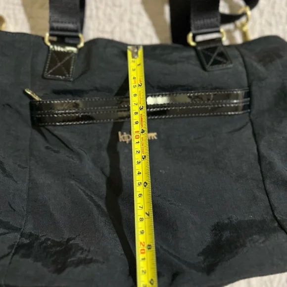 Kipling Black Shoulder Bag with Gold Details - Picture 10 of 12